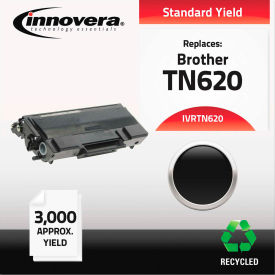 Innovera TN620 Innovera® Remanufactured TN620 Laser Toner, 3000 Page-Yield, Black image.