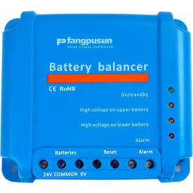INVERTERS R US CORP BBA000100100 Victron Energy Battery Balancer 18V Per Battery, 36V Total, Blue, Aluminum image.
