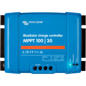 INVERTERS R US CORP SCC020030200 Victron Energy BlueSolar MPPT 100/30, Blue, Aluminum image.