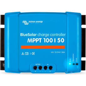 INVERTERS R US CORP SCC020050200 Victron Energy BlueSolar MPPT 100/50, Blue, Aluminum image.