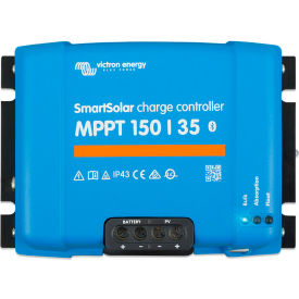 INVERTERS R US CORP SCC115035210 Victron Energy SmartSolar Charge Controller, MPPT 150/35, Blue, Aluminum image.