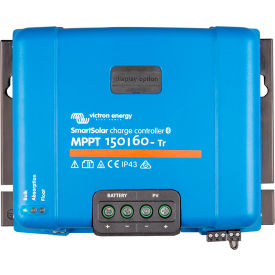 INVERTERS R US CORP SCC115060210 Victron Energy SmartSolar Charge Controller, MPPT 150V/60-Tr Screw Connection, Blue, Aluminum image.