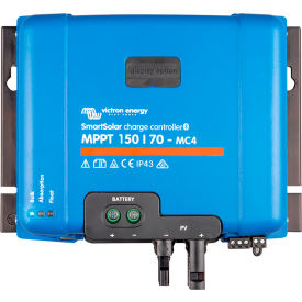 INVERTERS R US CORP SCC115070511 Victron Energy SmartSolar Charge Controller, MPPT 150V/70-MC4 Connection VE.Can, Blue, Aluminum image.