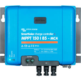 INVERTERS R US CORP SCC115085511 Victron Energy SmartSolar Charge Controller, MPPT 150V/85-MC4 Connection VE.Can, Blue, Aluminum image.
