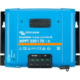 INVERTERS R US CORP SCC125070221 Victron Energy SmartSolar Charge Controller, MPPT 250V/70-Tr Screw Connection, Blue, Aluminum image.