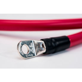 INVERTERS R US CORP SINGLERED4/0AWG10FT56 Spartan Power Single Battery Cable with 5/16" Ring Terminals, 4/0 AWG, 10 ft, Red image.