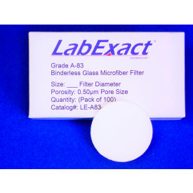 I.W TREMONT CO INC A83-9000 LabExact Grade A-83 Nano-Scale Binderless Glass Fiber Filter 9.0 cm Dia., 0.5 um, 100 PK image.