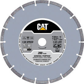Caterpillar® 200 Trade Segmented Rim Diamond Blade 14"" Dia. x 3/16""T x 1+P"" Center Hole Dia.