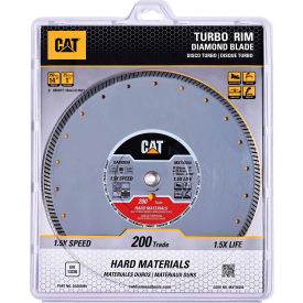 Caterpillar® 200 Trade Turbo Rim Diamond Blade 14"" Dia. x 3/16""T x 1+P"" Center Hole Dia.
