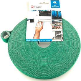 Industrial Webbing Corp. IWC173418-5 VELCRO® Brand One-Wrap® Hook & Loop Tape Fasteners Green 1" x 15 image.