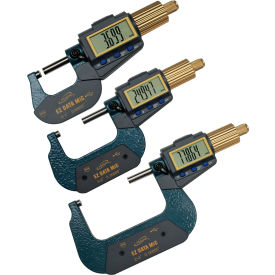 INTERNATIONAL PRECISION INSTRUMENTS CORP 35-054-U33 iGAGING Digital Micrometer w/ Alloy Gold Anodized Friction Thimble, Pack of 3 image.