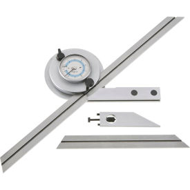 INTERNATIONAL PRECISION INSTRUMENTS CORP 36-777 iGAGING Dial Reading Bevel Protractor, Stainless Steel, 6" & 12" Blade Sets image.