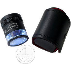 INTERNATIONAL PRECISION INSTRUMENTS CORP 36-LED10 iGAGING 10x Stand Measuring Magnifier Loupe w/ Illuminated Scale LED, Black image.