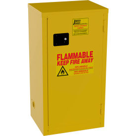 Jamco Narrow Flammable Liquid Storage Cabinet Manual Close Door 18 Gal. Cap. 23"W x 18"D x 44"H 