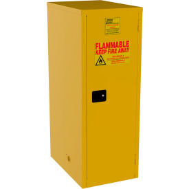 Jamco Narrow Flammable Liquid Storage Cabinet Manual Close Door 60 Gal. Cap. 23"W x 34"D x 65"H 