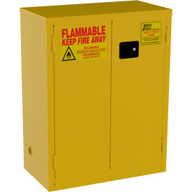 Jamco Flammable Liquid Storage Cabinet Manual Close Door 28 Gallon Capacity 34"W x 18"D x 44"H 