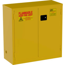 Jamco Flammable Liquid Storage Cabinet Manual Close Door 30 Gallon Capacity 43"W x 18"D x 44"H 