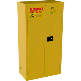 Jamco Flammable Liquid Storage Cabinet Manual Close Door 44 Gallon Capacity 34"W x 18"D x 65"H 