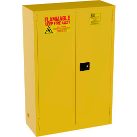 Jamco Flammable Liquid Storage Cabinet Manual Close Door 45 Gallon Capacity 43"W x 18"D x 65"H 
