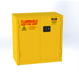 Flammable Liquid Storage Cabinet, Self Close Door, 22 Gallon Capacity, 34"W x 18"D x 35"H view 2