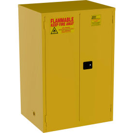 Jamco Flammable Liquid Storage Cabinet Self Close Door 90 Gallon Capacity 43"W x 34"D x 65"H 
