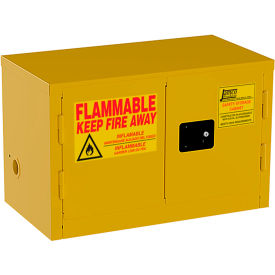 Jamco Counter Top Flammable Liquid Storage Cabinet Self Close Door 11 Gal Cap. 34"W x 18"D x 22"H 