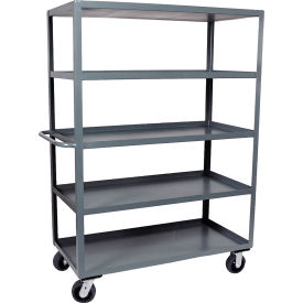 Jamco Stock Truck with 5 Shelves Lips Up 3000 lb. Capacity 72"L x 36"W x 68"H 