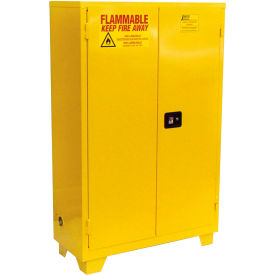 Jamco Forkliftable Flammable Liquid Storage Cabinet Manual Close Door 120 Gal Cap. 59"Wx34"Dx70"H 