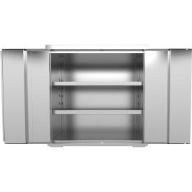 Jamco Stainless Steel Counter Height Cabinet 36-1/2""W x 18-1/2""D x 37""H Assembled Gray