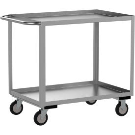 Jamco Stainless Steel Cart Flush Top Lips Up on Bottom Shelf 1200 lb. Cap. 30"L x 18"W x 35"H 