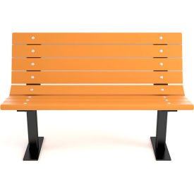Frog Furnishings Contour 4 Recycled Plastic Bench Cedar Bench/Black Frame 