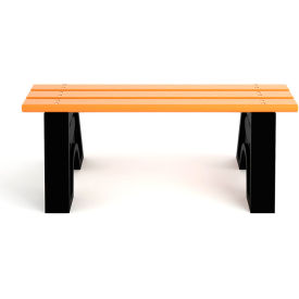 Frog Furnishings Sport 4 Recycled Plastic Bench Cedar Bench/Black Frame 