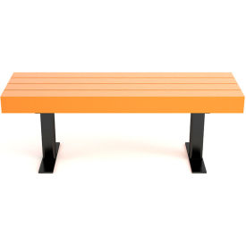 Frog Furnishings Trailside 4 Recycled Plastic Bench Cedar Bench/Black Frame 