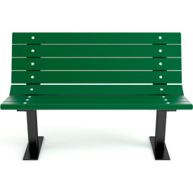 Frog Furnishings Contour 4 Recycled Plastic Bench Green Bench/Black Frame 