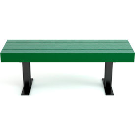 Frog Furnishings Trailside 4 Recycled Plastic Bench Green Bench/Black Frame 