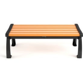 Frog Furnishings Heritage 5 Recycled Plastic Bench Backless Cedar Bench/Black Frame 