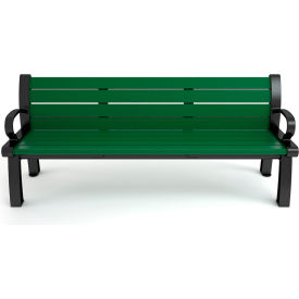 Frog Furnishings Heritage 5 Recycled Plastic Bench Green Bench/Black Frame 