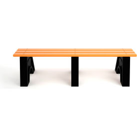 Frog Furnishings Sport 6 Recycled Plastic Bench Cedar Bench/Black Frame 