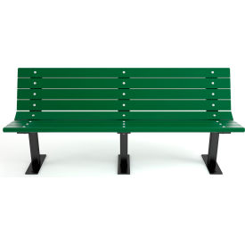 Frog Furnishings Contour 6 Recycled Plastic Bench Green Bench/Black Frame 