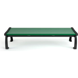 Frog Furnishings Heritage 6 Recycled Plastic Bench Backless Green Bench/Black Frame 