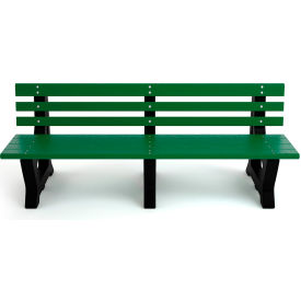 Frog Furnishings Brooklyn 6 Recycled Plastic Bench Green Bench/Black Frame 