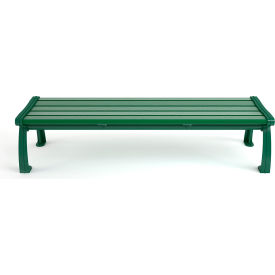 Frog Furnishings Heritage 6 Recycled Plastic Bench Backless Green Bench/Green Frame 