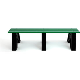 Frog Furnishings Sport 6 Recycled Plastic Bench Green Bench/Black Frame 