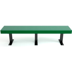 Frog Furnishings Trailside 6 Recycled Plastic Bench Green Bench/Black Frame 