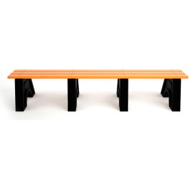 Frog Furnishings Sport 8 Recycled Plastic Bench Cedar Bench/Black Frame 