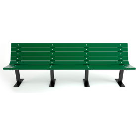 Frog Furnishings Contour 8 Recycled Plastic Bench Green Bench/Black Frame 