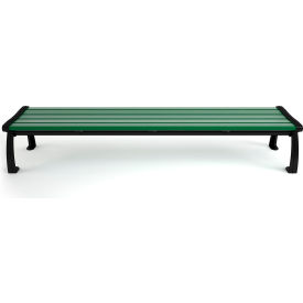 Frog Furnishings Heritage 8 Recycled Plastic Bench Backless Green Bench/Black Frame 