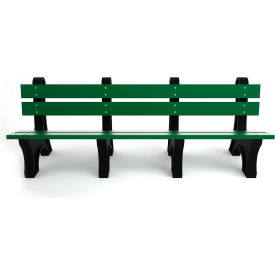 Frog Furnishings Colonial 8 Recycled Plastic Bench Green Bench/Black Frame 