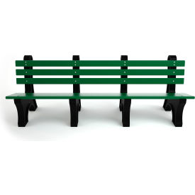 Frog Furnishings Comfort Park Avenue 8 Recycled Plastic Bench Green Bench/Black Frame 