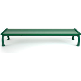 Frog Furnishings Heritage 8 Recycled Plastic Bench Backless Green Bench/Green Frame 